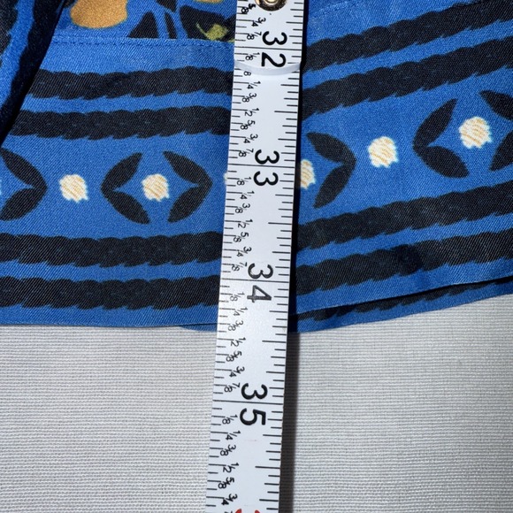 NEW, Farm Rio Palms Paradise Long Sleeve Wrap Minidress  Dress Blue L Large - Picture 15 of 16